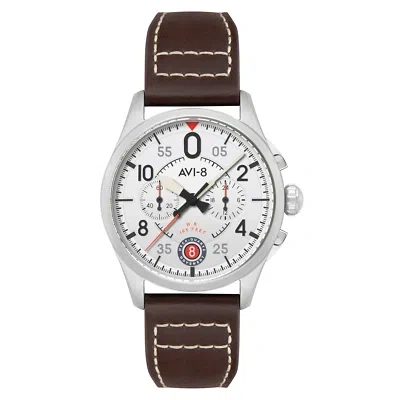 Pre-owned Avi-8 Lock Chronograph Stainless Steel 42mm Wristwatch Av-4089-05