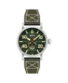 Avi-8 Men's Dambuster Chadwick Meca-quartz Green Leather Strap Watch, 43mm In Green