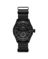 Avi-8 Men's Flyboy Airmaster Sector Meca-quartz Black Nylon Strap Watch, 40mm In Black
