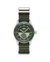 Avi-8 Men's Flyboy Airmaster Sector Meca-quartz Green Nylon Strap Watch, 40mm In Green