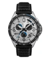 Avi-8 Men's P-51 Mustang Blakeslee Chronograph Command Pilot Black Genuine Leather Strap Watch, 43mm In Black