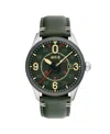 Avi-8 Men's Spitfire Smith Automatic Green Leather Strap Watch, 42mm In Green