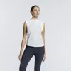 Avi Pickleball Volley Zip Sleeveless In White Lotus