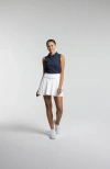 Avi Top Spin Pickleball Skirt In White Lotus
