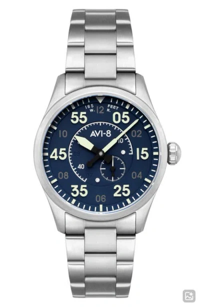 Avi-8 Spitfire Type 300 Automatic Bracelet Watch, 42mm In Metallic