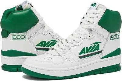 Pre-owned Avia 830 Men's Basketball Shoes, Retro Sneakers For Indoor Or Outdoor, Street Or In White/black/medium Blue
