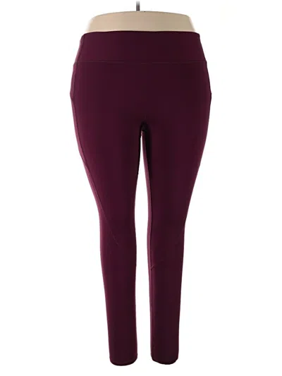 Pre-owned Avia Active Pants In Burgundy