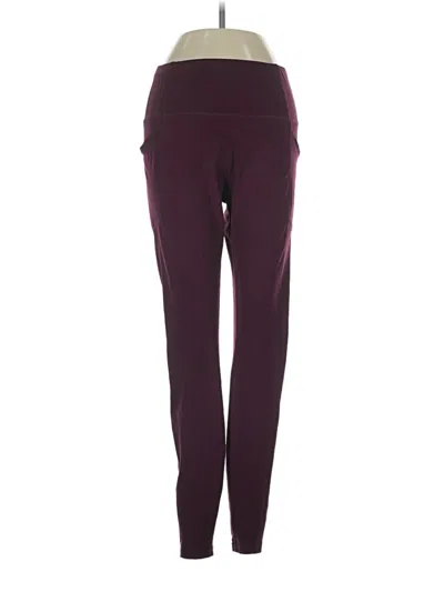 Pre-owned Avia Active Pants In Burgundy
