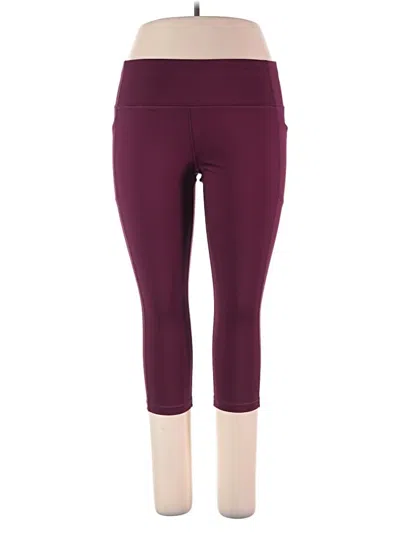 Pre-owned Avia Active Pants In Burgundy