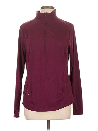 Pre-owned Avia Fleece Jacket In Burgundy