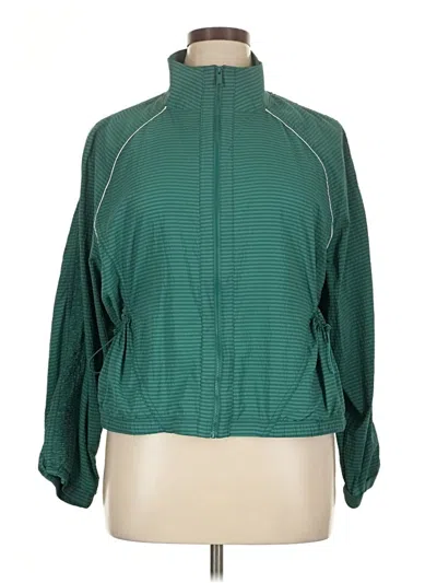 Pre-owned Avia Long Sleeve Blouse In Green