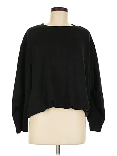 Pre-owned Avia Long Sleeve Top Black Boatneck Tops