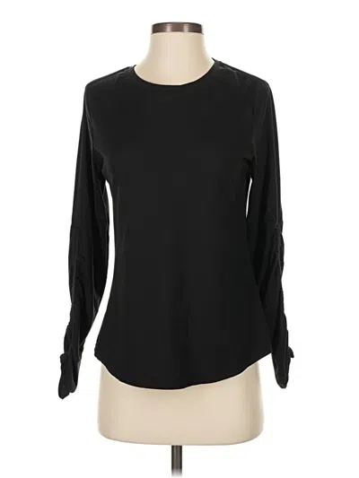 Pre-owned Avia Long Sleeve Top Black Crew Neck Tops