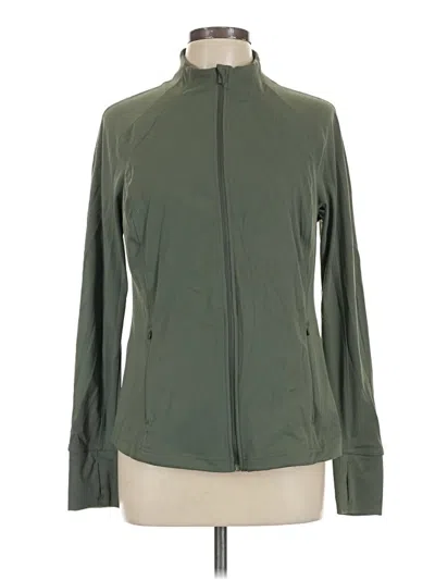 Pre-owned Avia Long Sleeve Top Green High Neck Tops