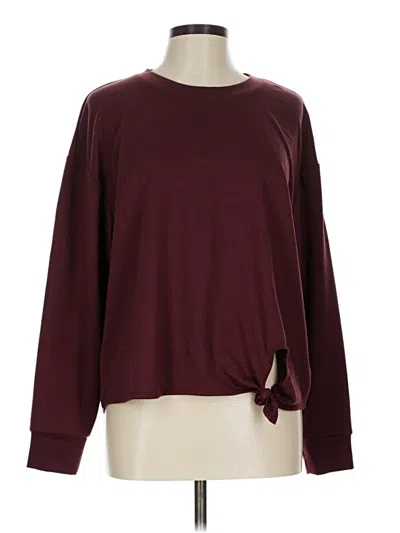 Pre-owned Avia Long Sleeve T-shirt In Burgundy