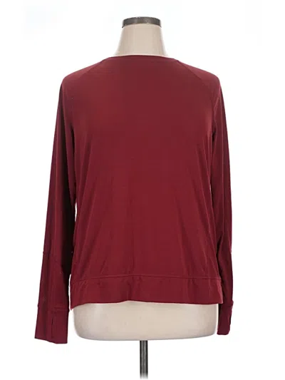 Pre-owned Avia Long Sleeve T-shirt In Burgundy