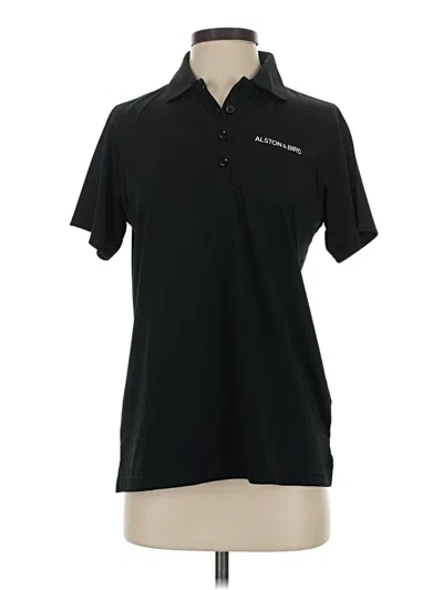 Pre-owned Avia Short Sleeve Polo Shirt In Black