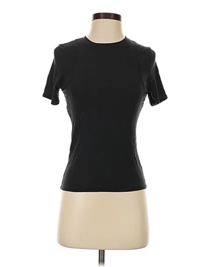 Pre-owned Avia Short Sleeve Top Black Mock Neckline Tops