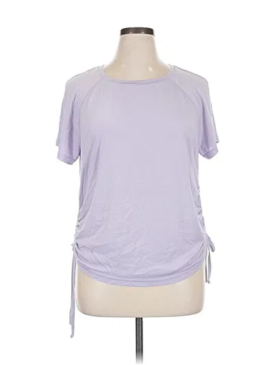 Pre-owned Avia Short Sleeve Top Purple Cold Shoulder Neckline Tops