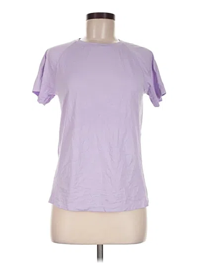 Pre-owned Avia Short Sleeve Top Purple Crew Neck Tops