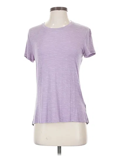Pre-owned Avia Short Sleeve Top Purple Keyhole Neckline Tops