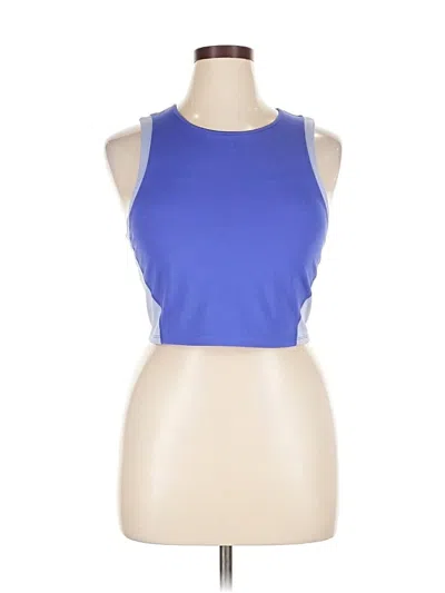 Pre-owned Avia Tank Top Blue Halter Neckline Tops