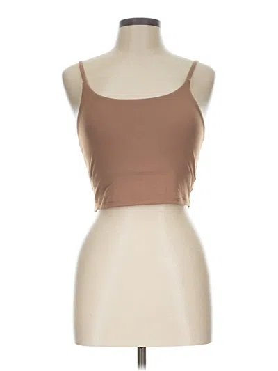 Pre-owned Avia Tank Top Brown Strapless Neckline Tops