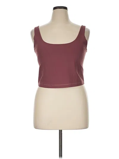 Pre-owned Avia Tank Top Burgundy Strapless Neckline Tops