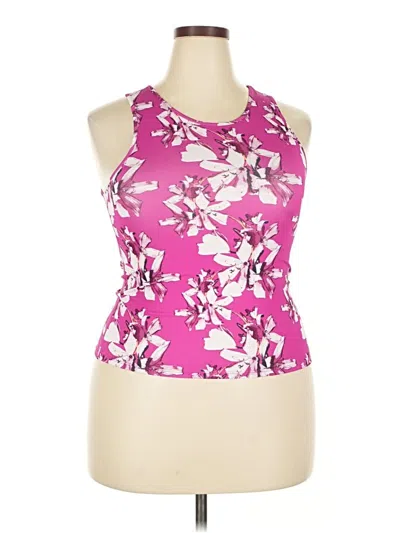 Pre-owned Avia Tank Top Pink Halter Neckline Tops