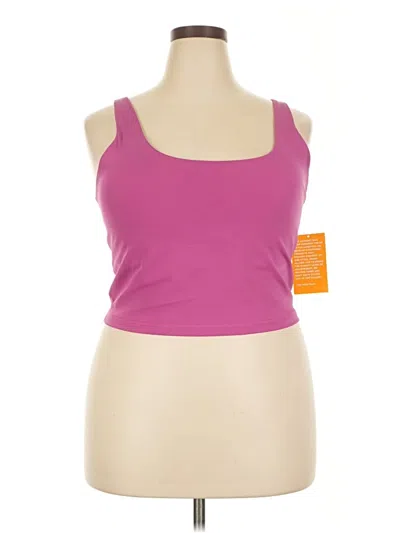 Pre-owned Avia Tank Top Pink Strapless Neckline Tops