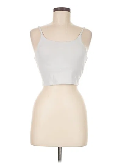 Pre-owned Avia Tank Top Silver Strapless Neckline Tops