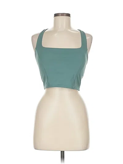 Pre-owned Avia Tank Top Teal Halter Neckline Tops In Blue