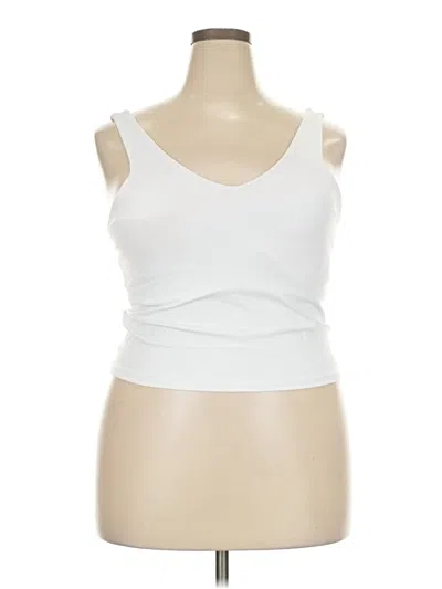 Pre-owned Avia Tank Top White Strapless Neckline Tops