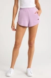 Aviator Nation 5-stripe Sweat Shorts In Mauve/pink Green