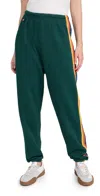 Aviator Nation Stripe Sweatpants In Forest