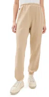 Aviator Nation 5 Stripe Sweatpants Sand/white Grey In Sand/white Grey