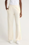 Aviator Nation 5-stripe Wide Leg Sweatpants In White