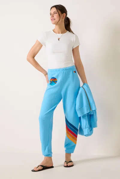 Aviator Nation All Season Circle Chevron Sweatpant In Blue