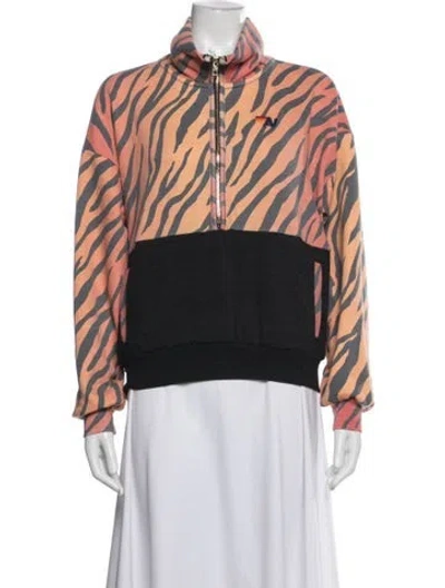 Pre-owned Aviator Nation Animal Print Jacket In Blue