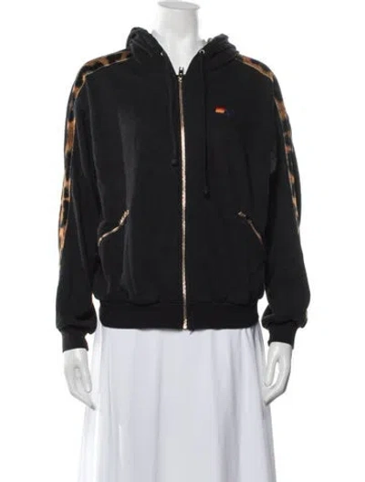 Pre-owned Aviator Nation Animal Print Jacket In Gray