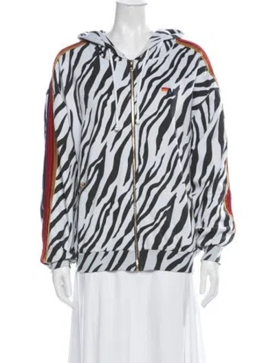 Pre-owned Aviator Nation Animal Print Jacket In Multicolor