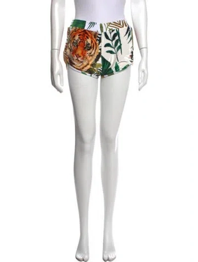 Pre-owned Aviator Nation Animal Print Mini Shorts In Neutrals