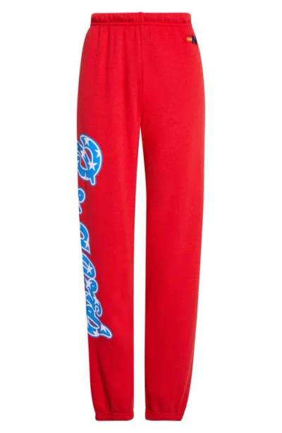 Aviator Nation Atlanta Braves Sweatpants In Red