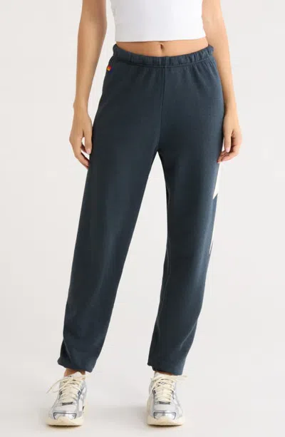 Aviator Nation Aviation Nation Bolt Stitch Sweatpants In Blue