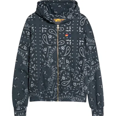 Aviator Nation Bandana Front Zip Hoodie In Black