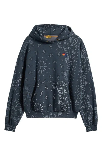Aviator Nation Bandana Graphic Hoodie In Blue