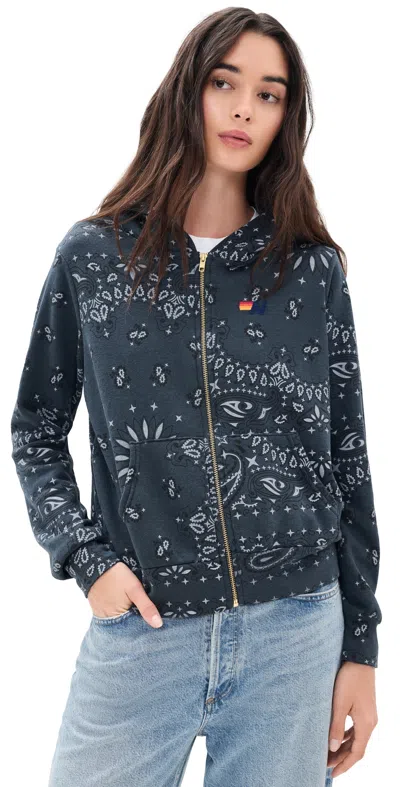 Aviator Nation Bandana Hoodie Charcoal