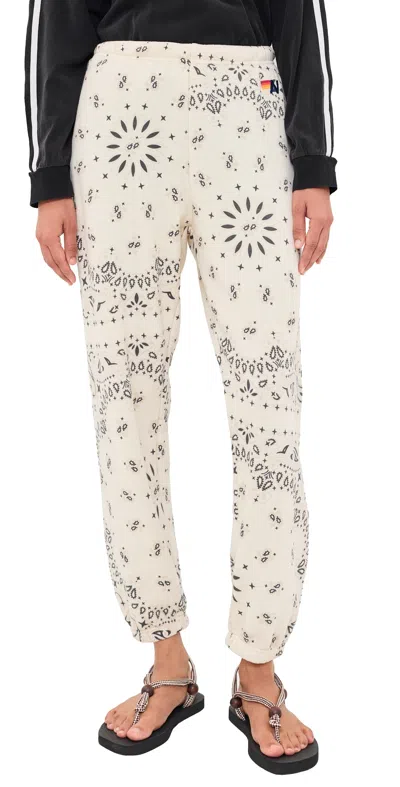 Aviator Nation Bandana Sweatpants Vintage White