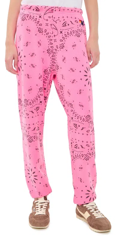 Aviator Nation Bandana Women's Sweatpants Neon Pink