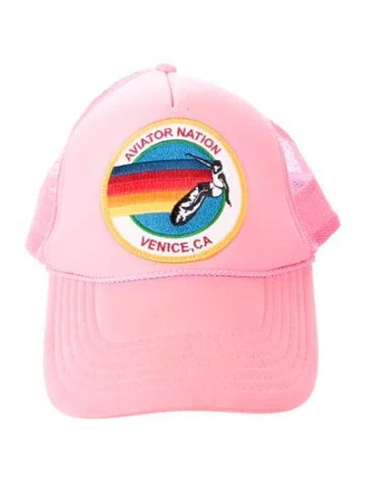 Pre-owned Aviator Nation Baseball Cap In Pink